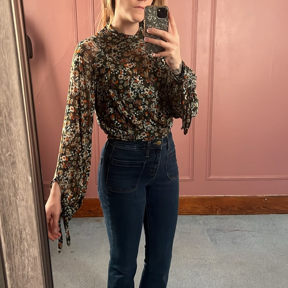 Free people open back turtle neck